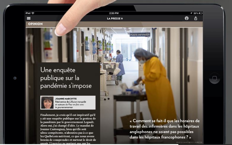 You are currently viewing UNE ENQUÊTE PUBLIQUE SUR LA PANDÉMIE S’IMPOSE – LA PRESSE +
