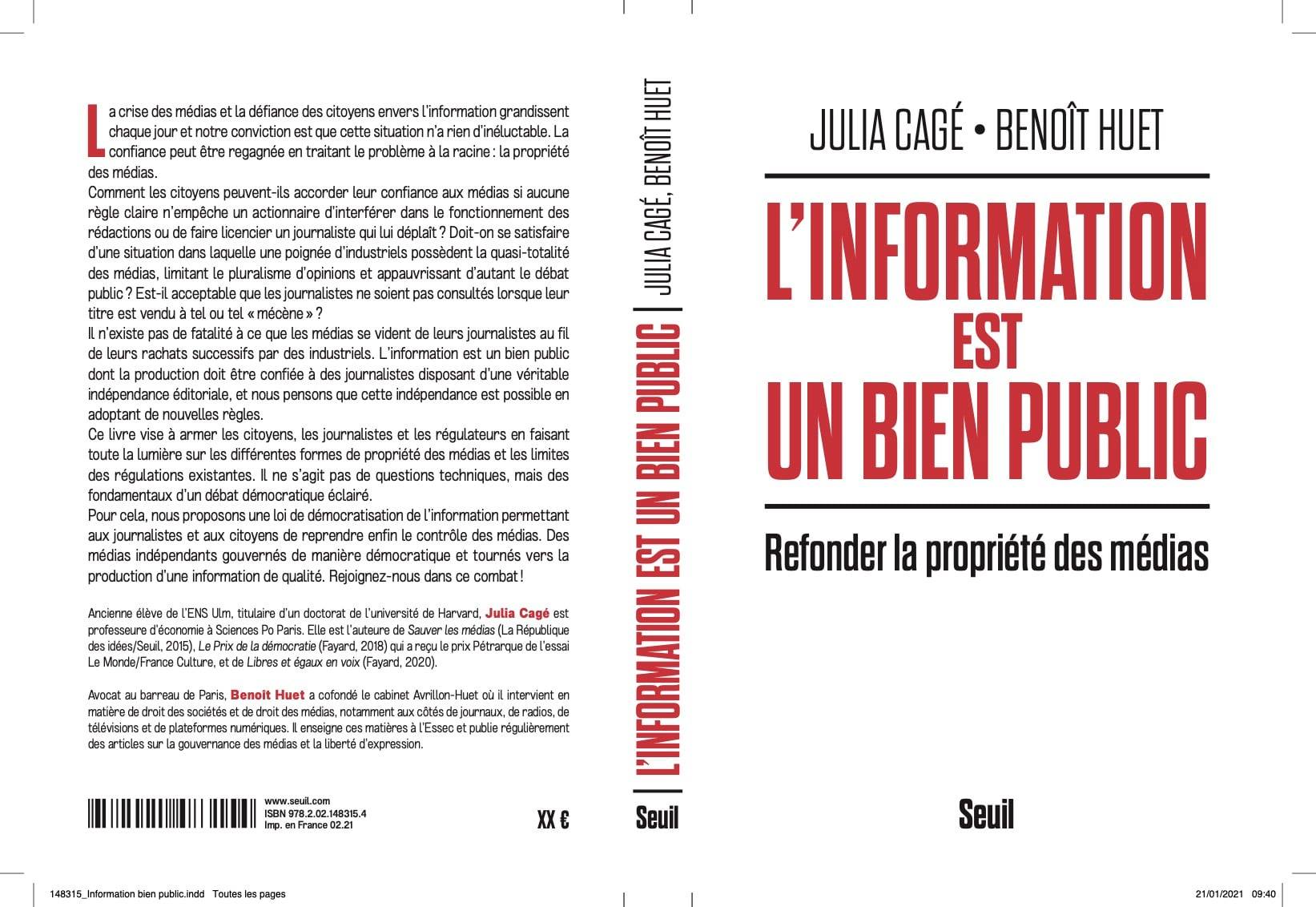 Lire la suite à propos de l’article « L’information est un bien public » – Julia Cagé