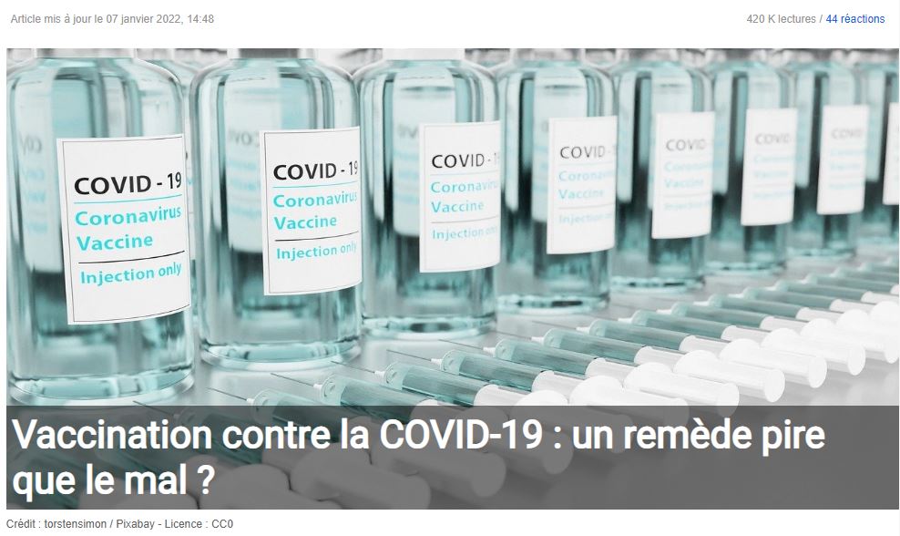 You are currently viewing Vaccination contre la COVID-19 : un remède pire que le mal ? – NOTRE-PLANETE.INFO